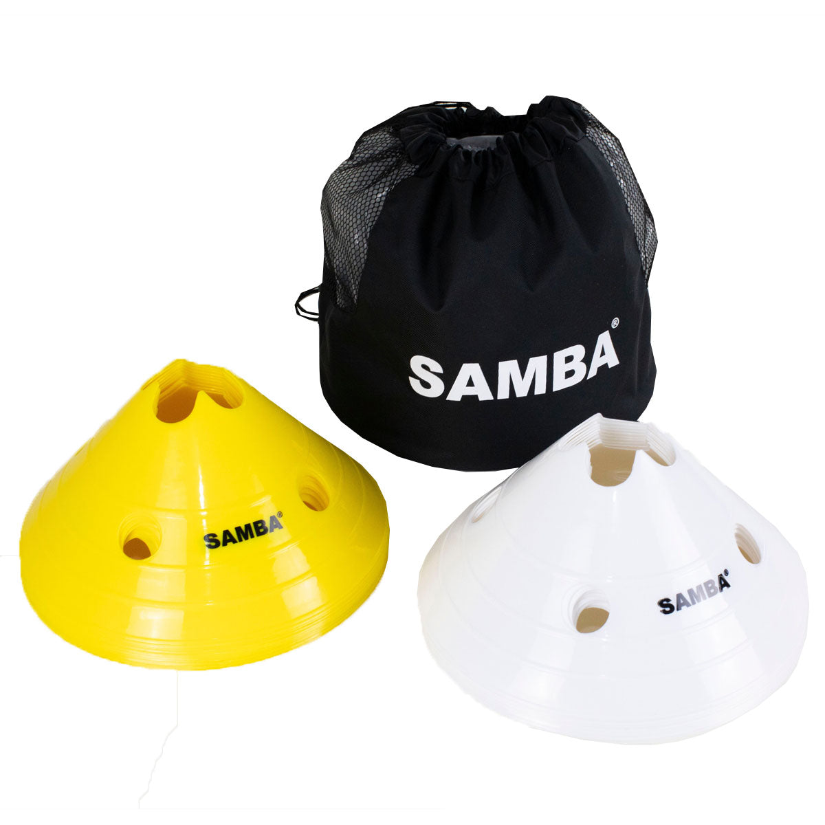 Samba Jumbo Marker Cones - Set of 20 - White/Yellow