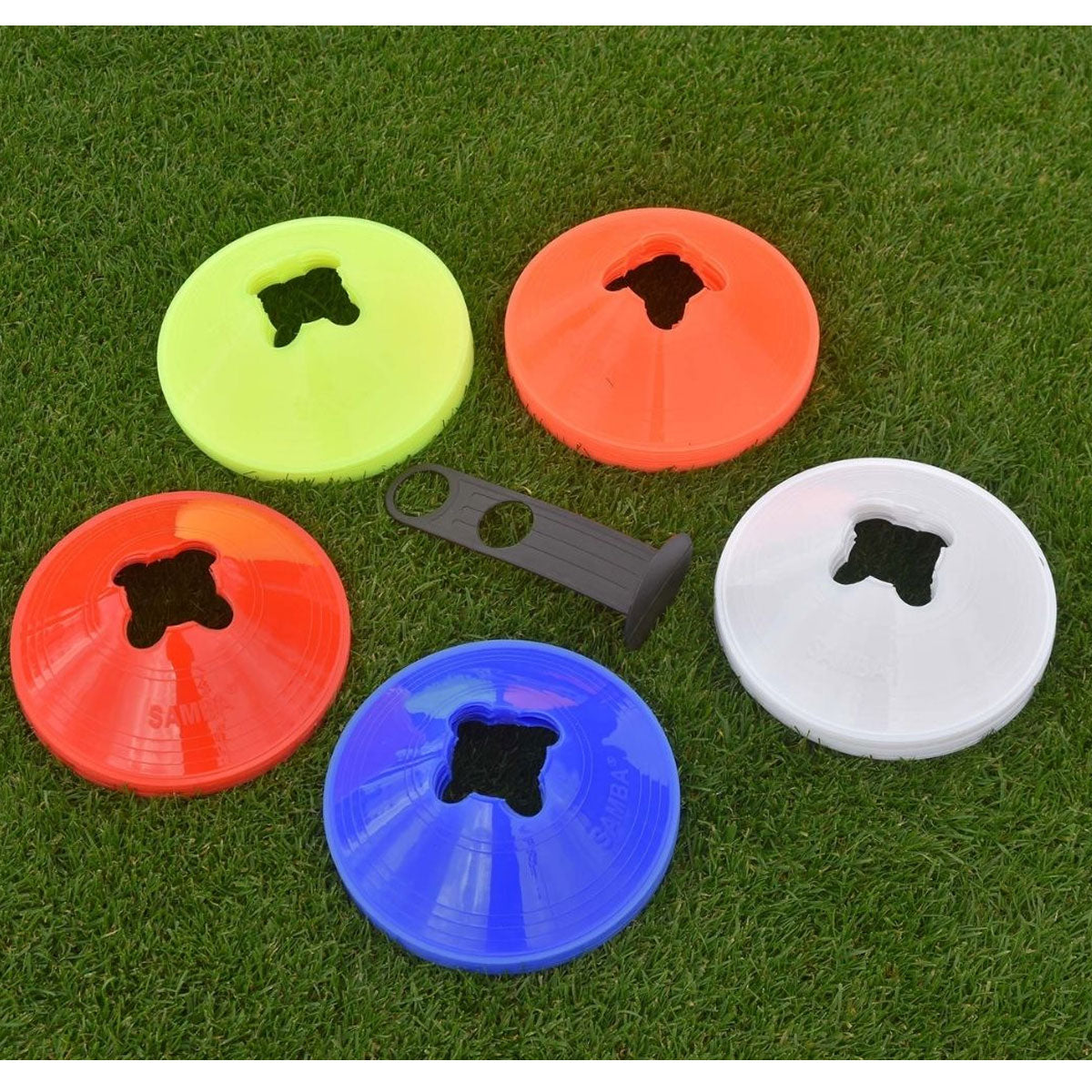 Samba Space Marker Cones with stand - Set of 50 - Multicolour