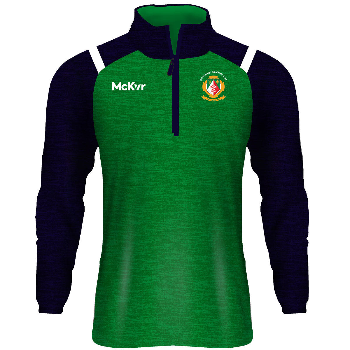 Mc Keever Sarsfields GAA 1/4 Zip Top - Adult - Green/Navy