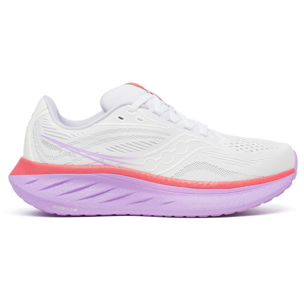 Saucony Ride 18 Running Shoes - Womens - White/Coral