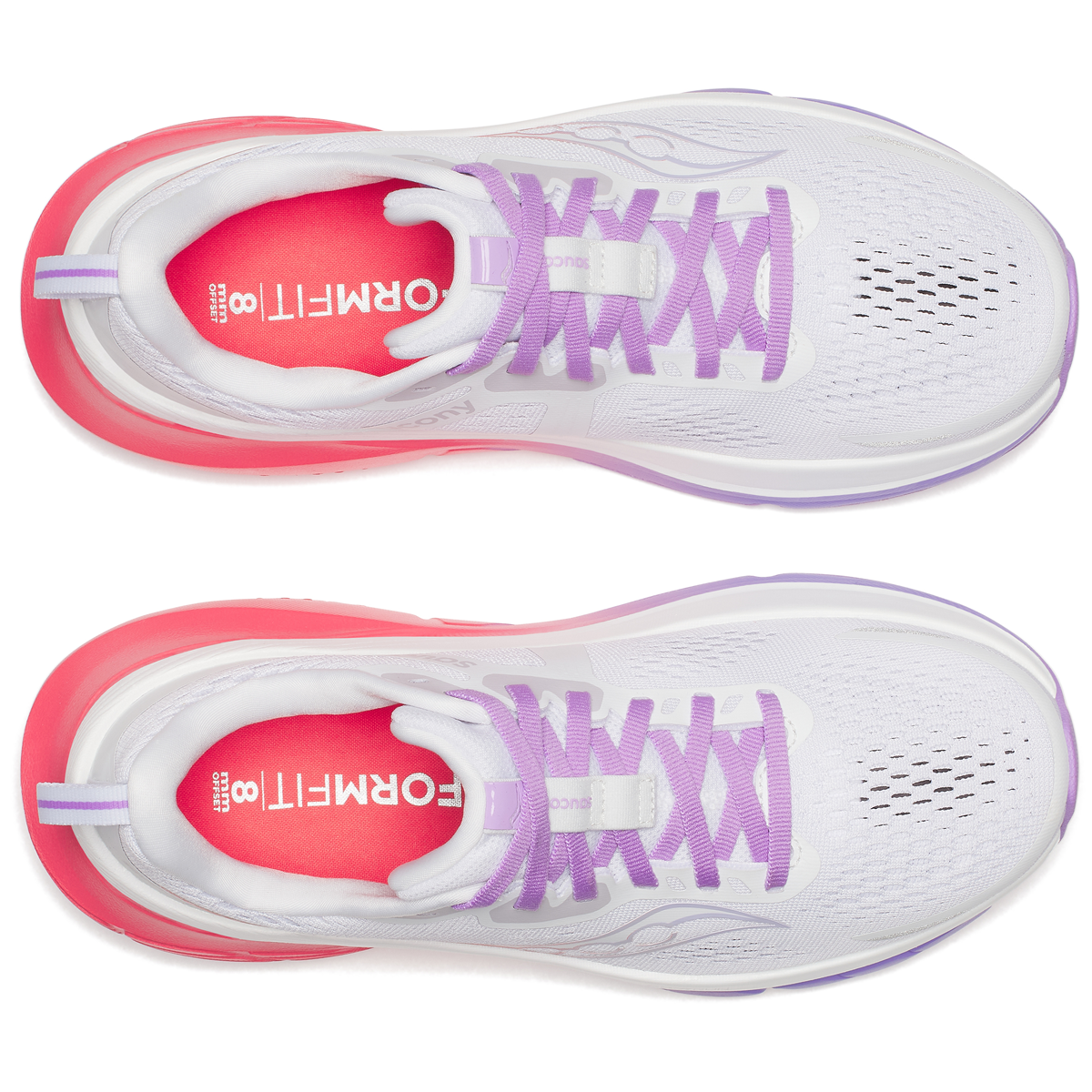 Saucony Guide 18 Running Shoes - Womens - White/Crocus