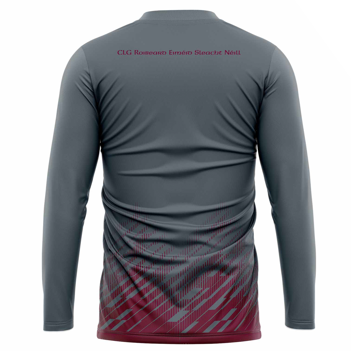 Mc Keever Slaughtneil GAC Long Sleeve Tech Top - Adult - Grey/Maroon
