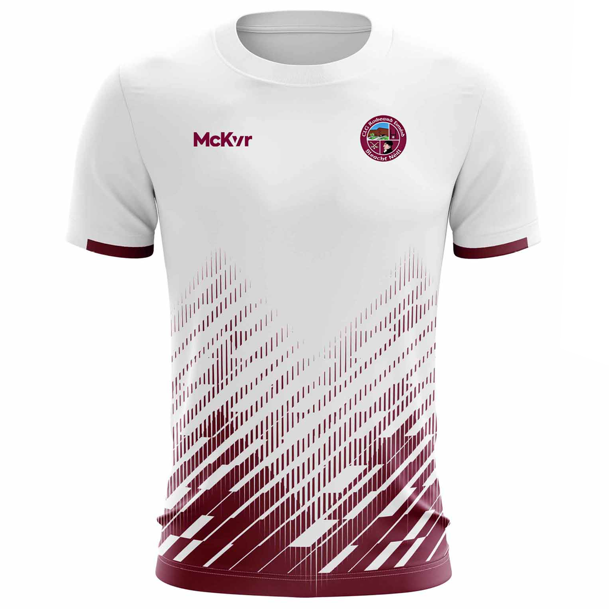 Mc Keever Slaughtneil GAC Training Jersey - Adult - White/Maroon Player Fit