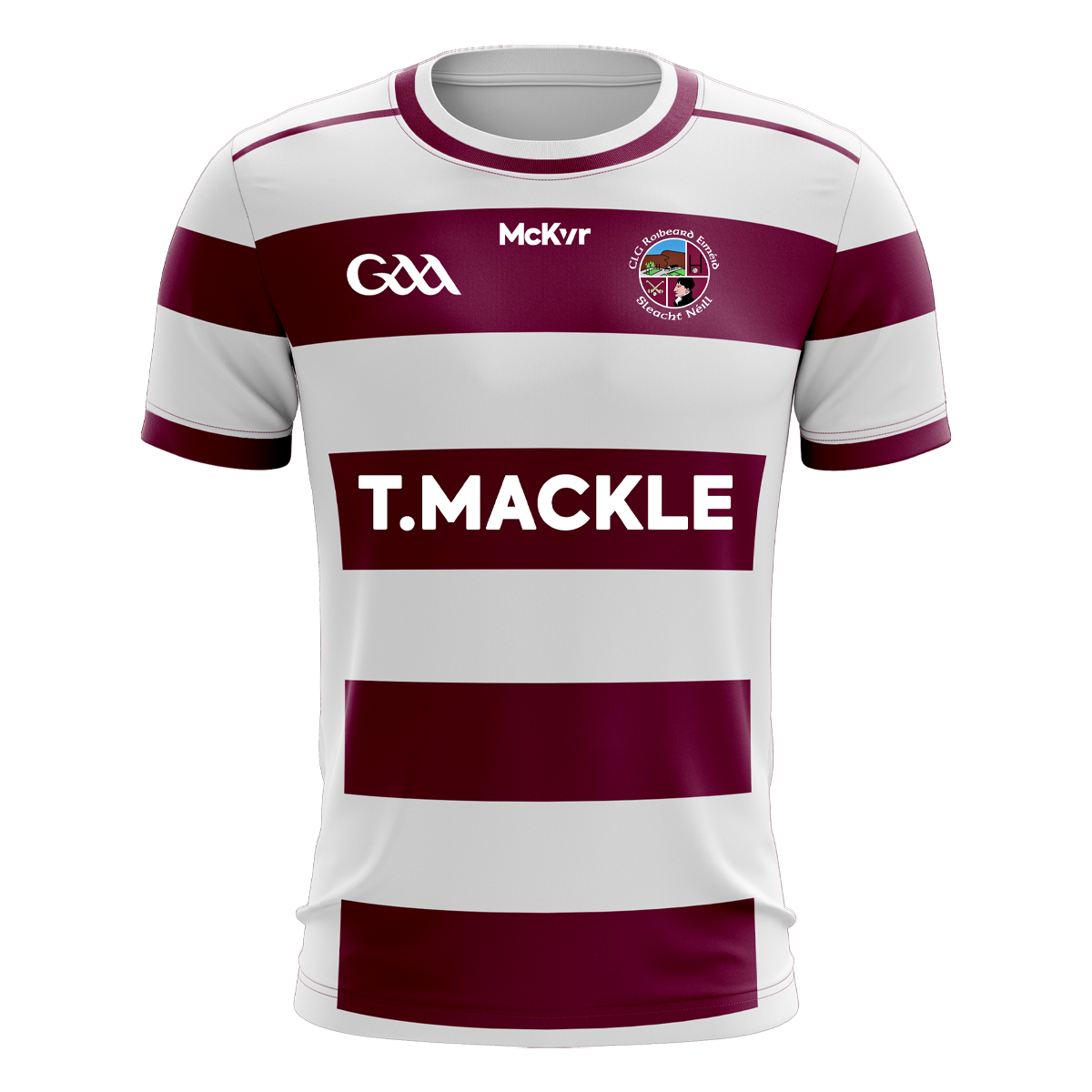 McKvr Slaughtneil Hurling Playing Jersey - Adult - Maroon/White