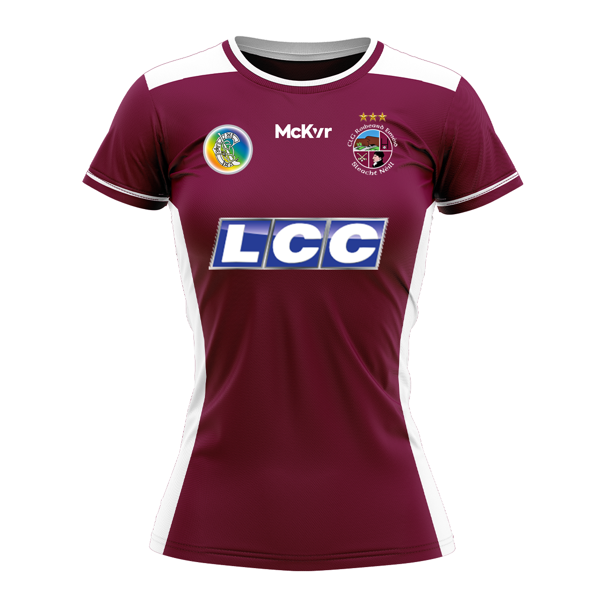 Mc Keever Slaughtneil Camogie Playing Jersey - Womens - Maroon/White