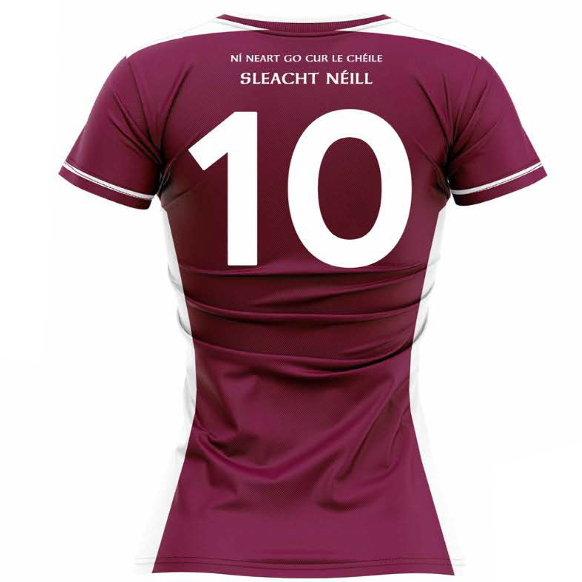 Mc Keever Slaughtneil Camogie Numbered Playing Jersey - Womens - Maroon/White