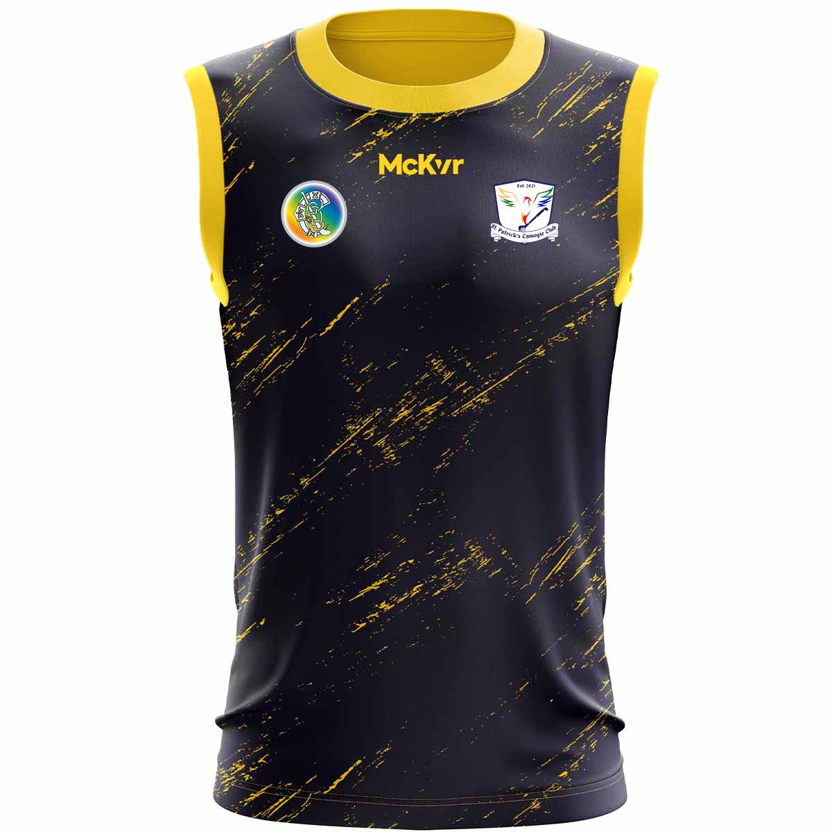 McKvr St Patricks Camogie Club Training Vest Design 1 - Youth - Navy/Saffron