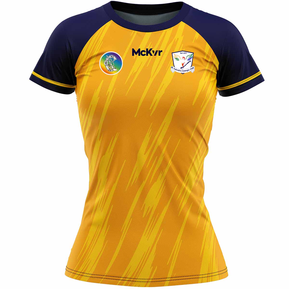 McKvr St Patricks Camogie Club Playing Jersey - Womens - Saffron/Navy