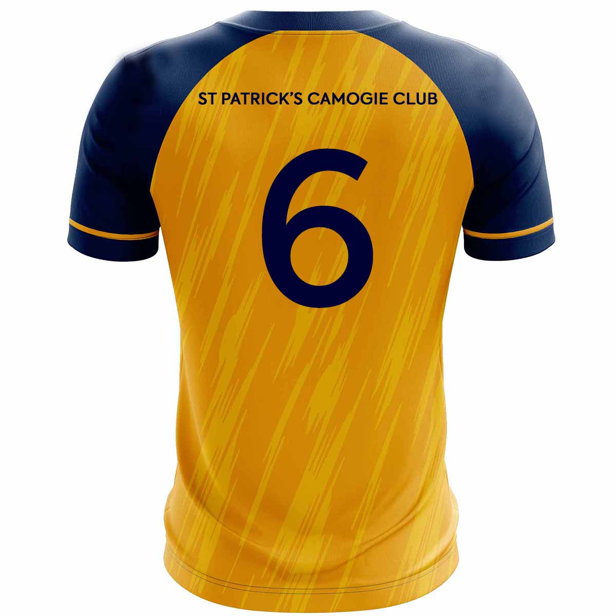 McKvr St Patricks Camogie Club Numbered Playing Jersey - Youth - Saffron/Navy