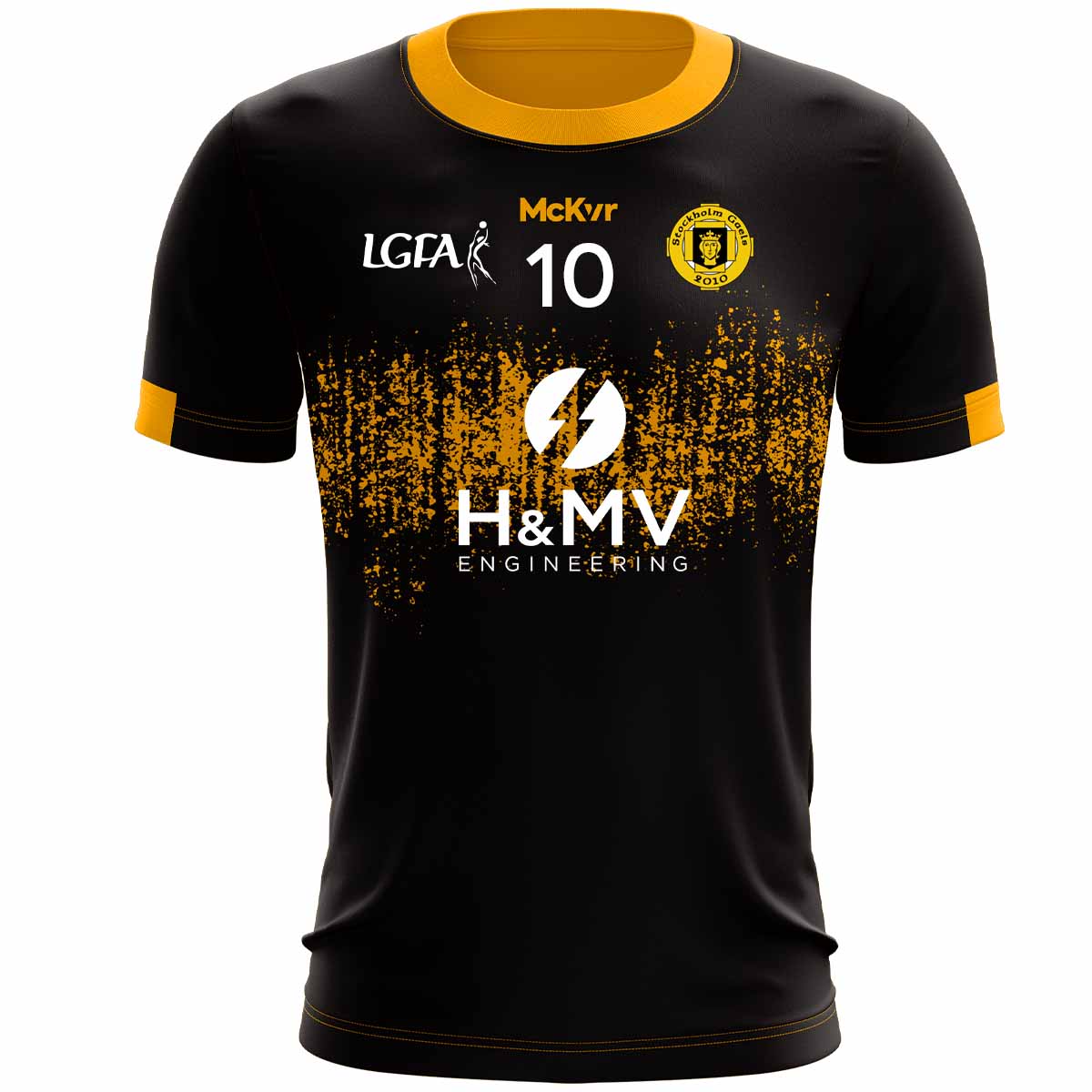 Mc Keever Stockholm Gaels LGFA Numbered Playing Jersey - Youth - Black