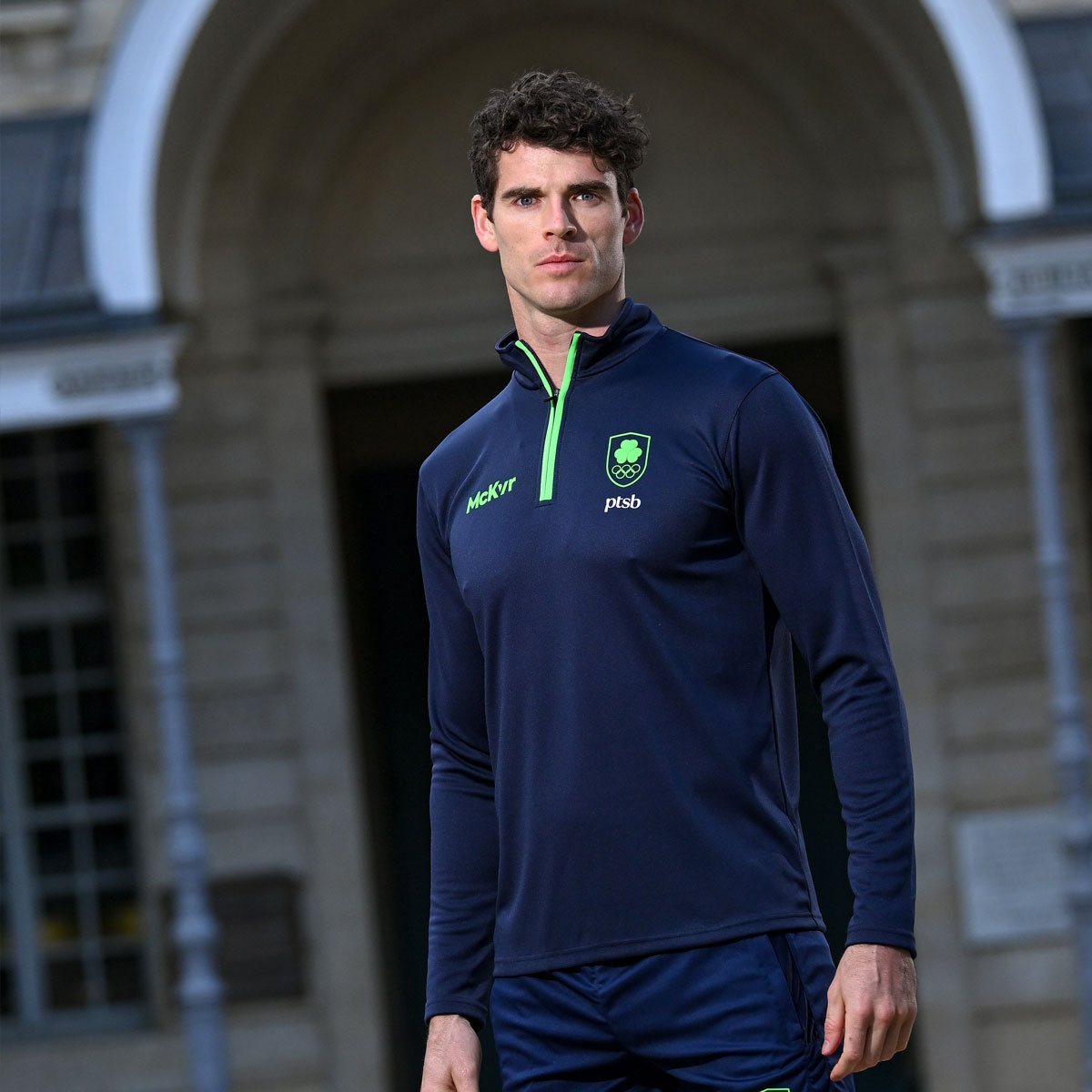 Mc Keever Team Ireland 1/2 Zip Top - Youth - Navy