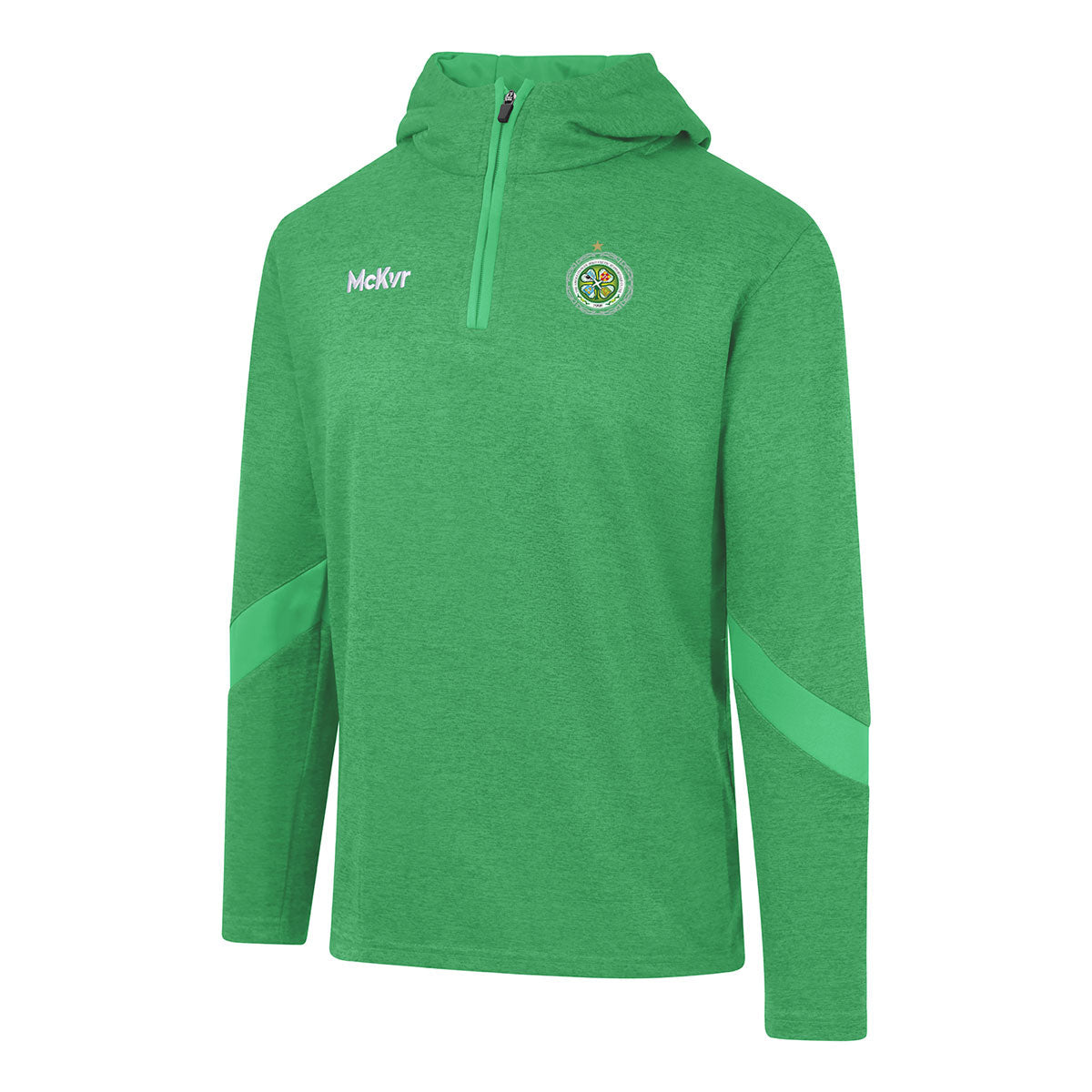 Mc Keever The Association of Irish Celtic Supporters Clubs Core 22 1/4 Zip Hoodie - Adult - Green