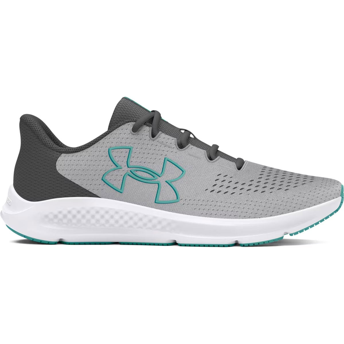 Under Armour Charged Pursuit 3 BL Running Shoes - Womens - Mod Grey/Castlerock/Radial Turquoise