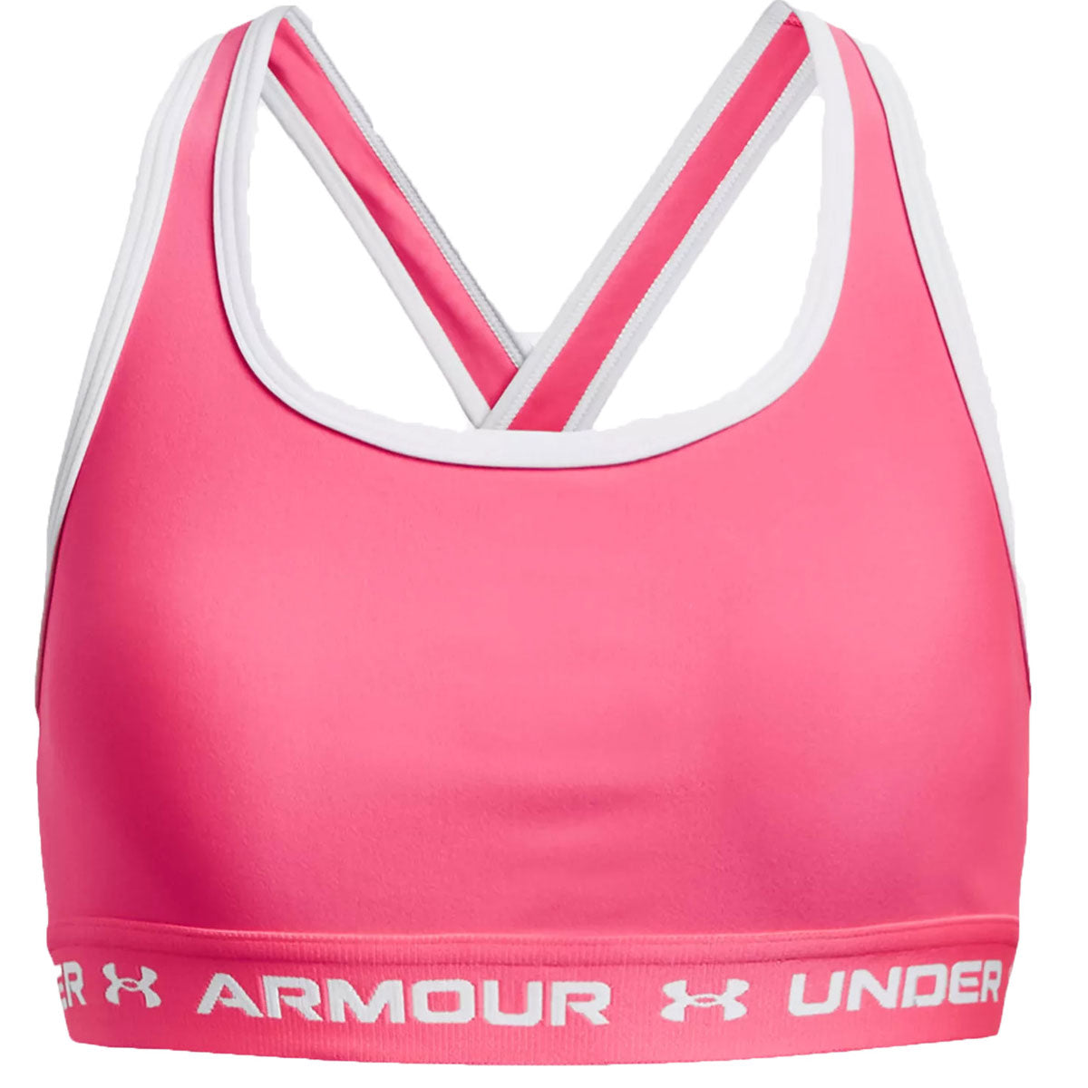 Under Armour Crossback Sports Bra - Girls - Cerise/White
