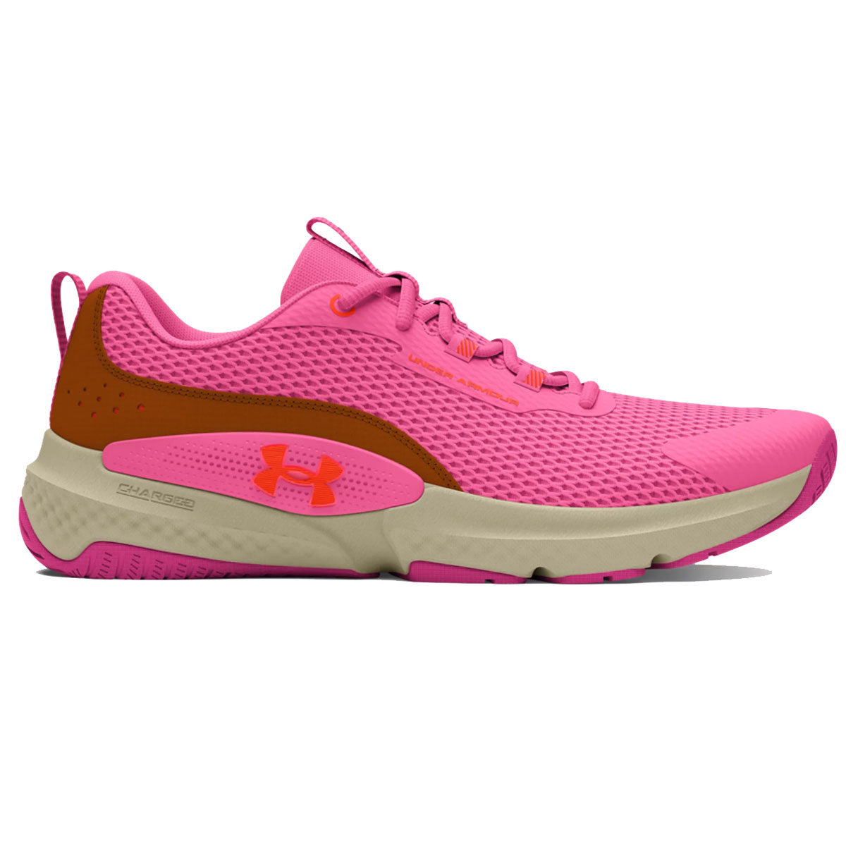 Under Armour Dynamic Select Training Shoes - Womens - Pink/Copper Penny/Phoenix Fire