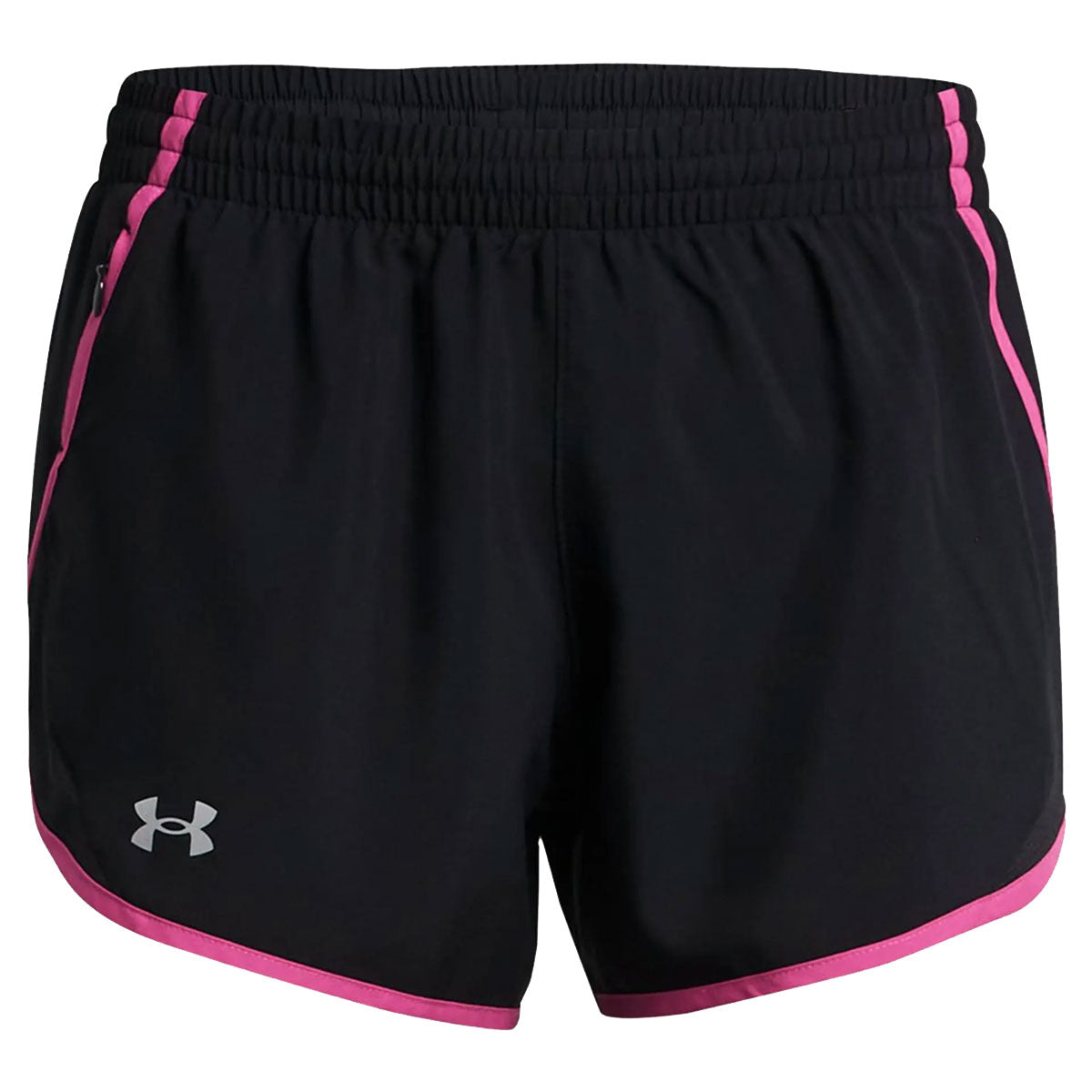 Under Armour Fly By Running Shorts - Womens - Black/Astro Pink/Reflective