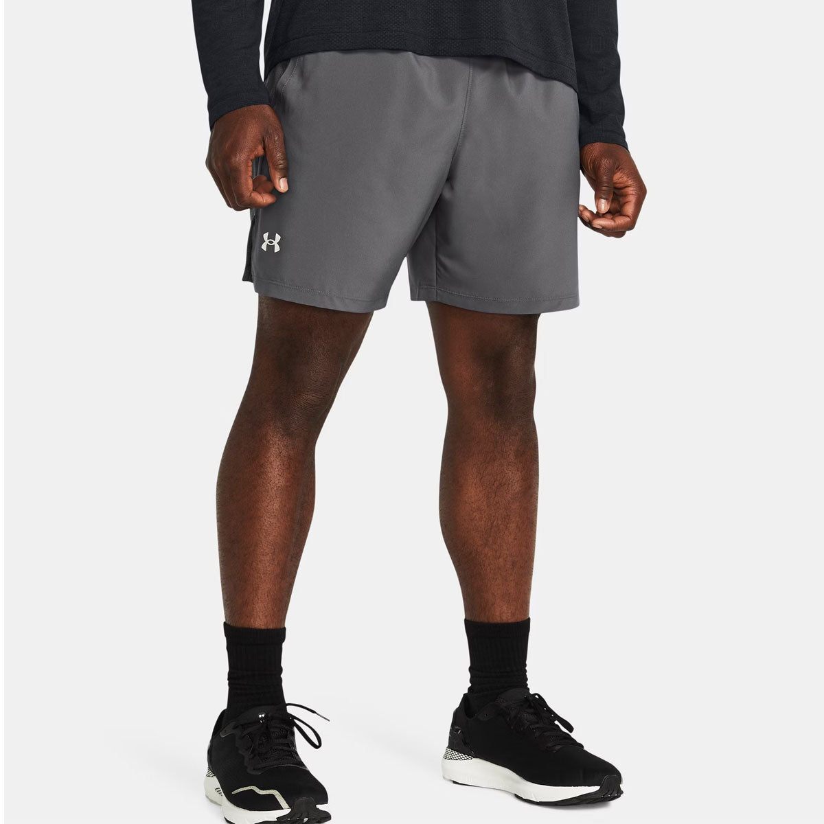 Under Armour Launch 7 Inch Shorts - Mens - Castlerock/White/Reflective