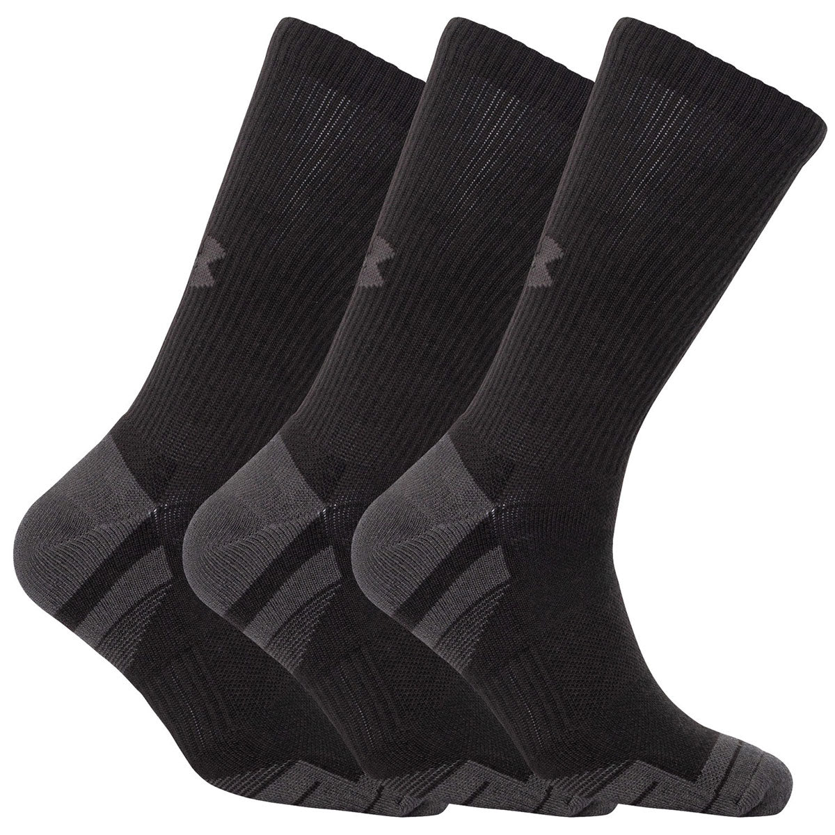 Under Armour Performance Tech 3 Pack Crew Socks - Adult - Black