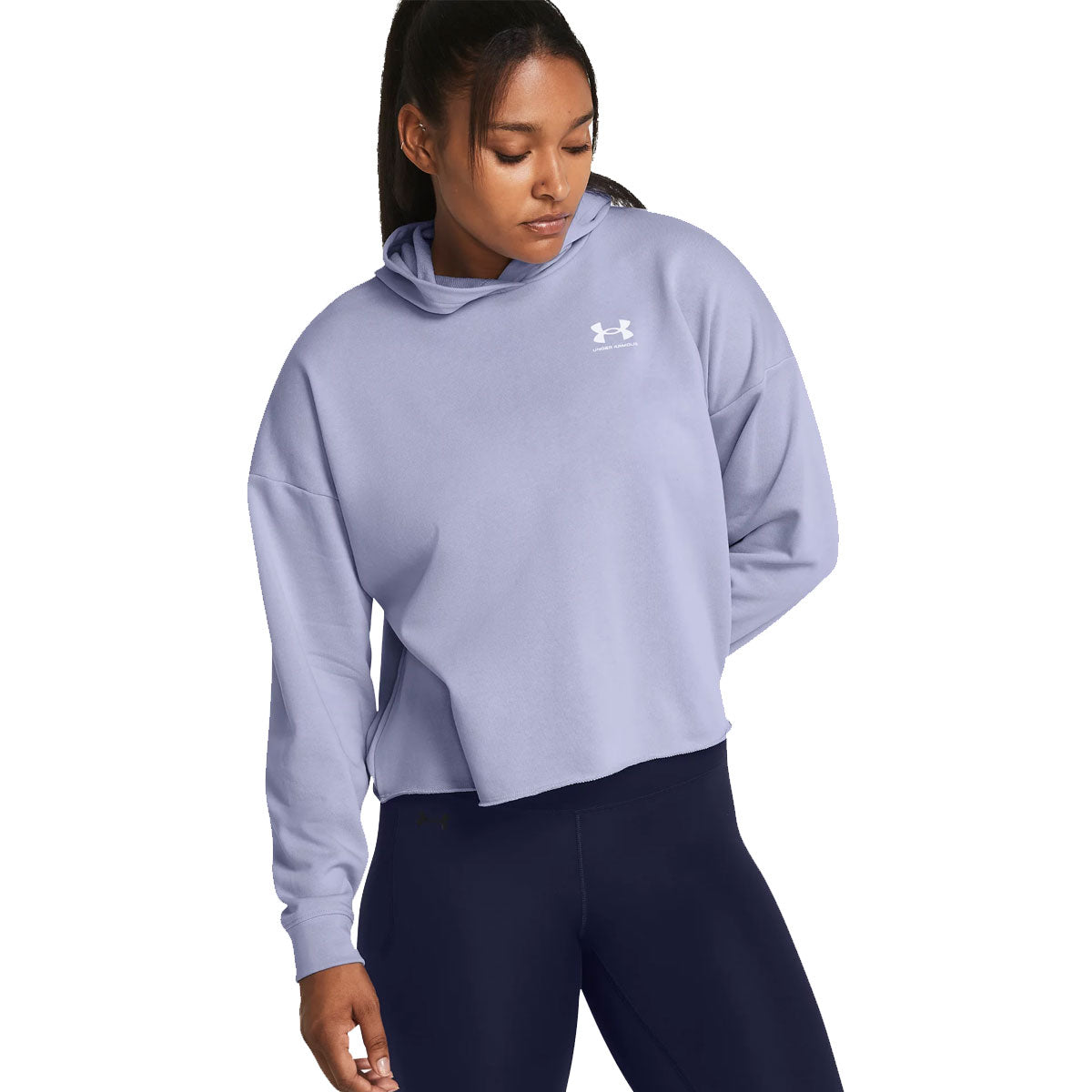 Under Armour Rival Terry Oversized Hoodie - Womens - Celeste/White