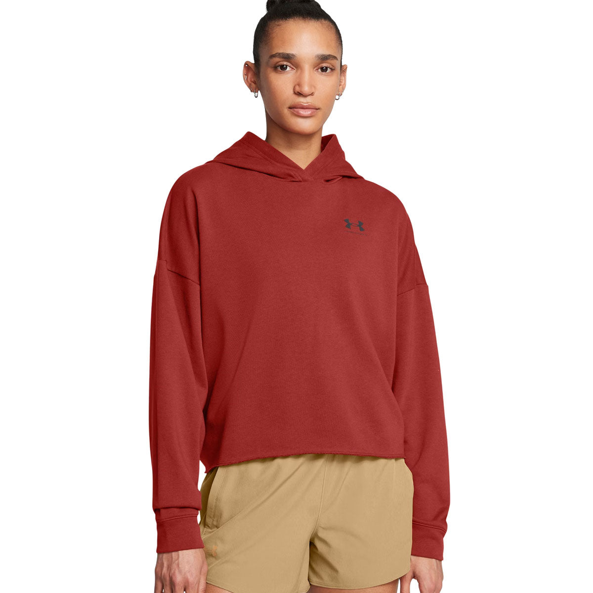 Under Armour Rival Terry Over Sized Hoodie - Womens - Earthen Orange/Black