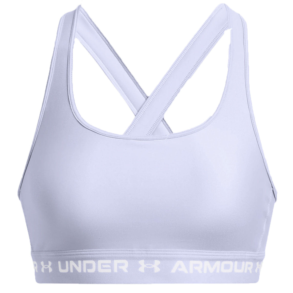 Under Armour Armour Mid Crossback Sports Bra - Womens - Celeste/White