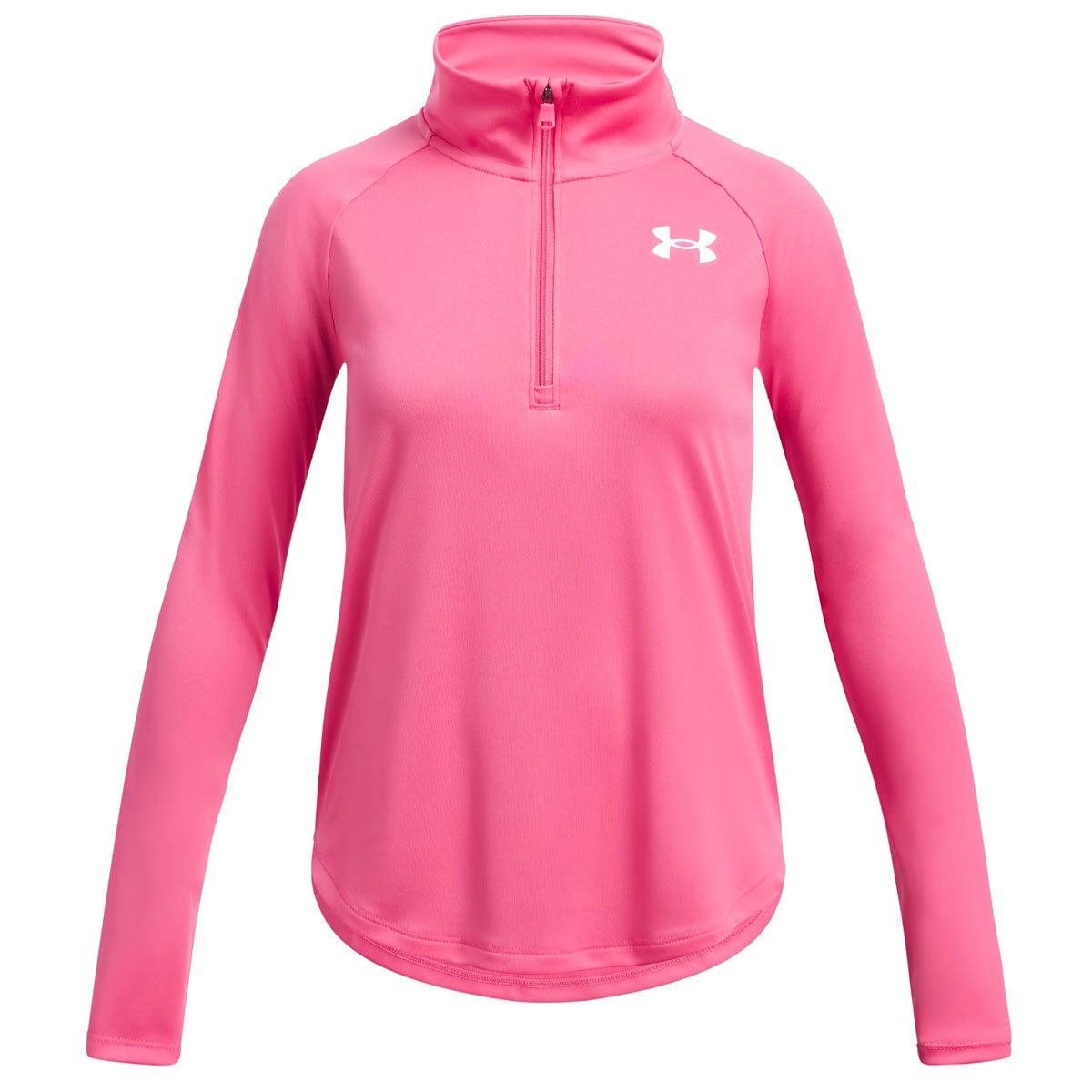 Under Armour Tech Graphic 1/2 Zip Top - Girls - Super Pink/White