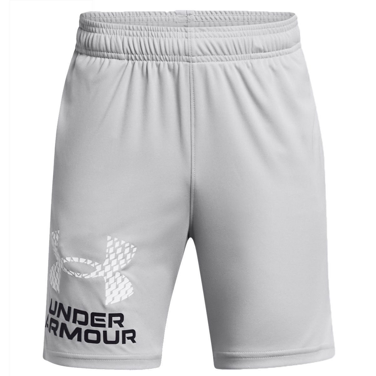 Under Armour Tech Logo Shorts - Boys - Mod Grey/White