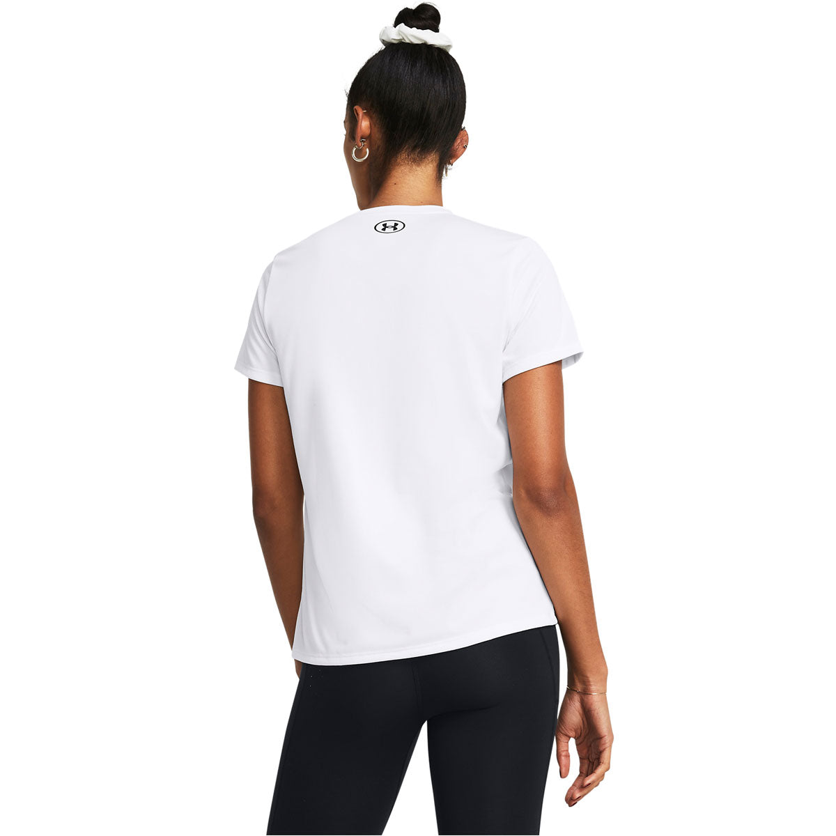 Under Armour Tech Solid V-Neck Short Sleeve Tee - Womens - White/Black