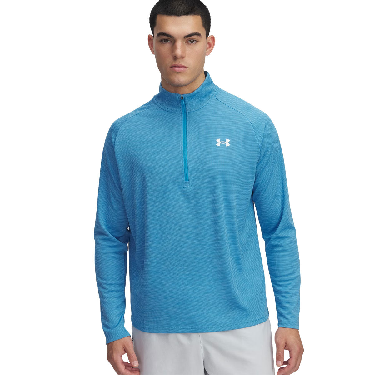 Under Armour Tech Textured 1/2 Zip Training Top - Mens - Ether Blue/Tonic/White