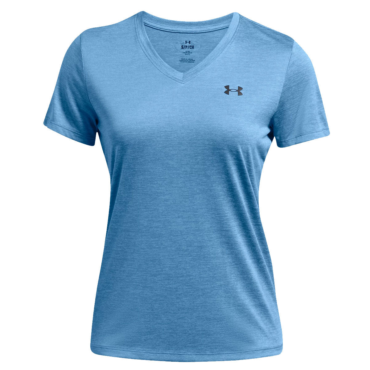 Under Armour Tech V-Neck Twist Training Tee - Womens - Viral Blue/Black