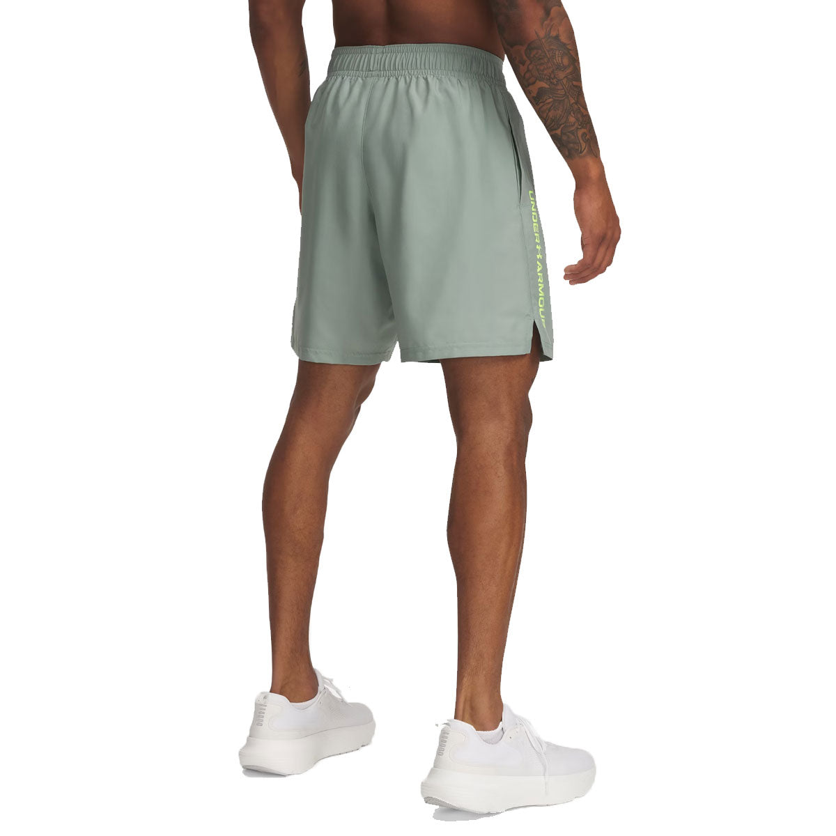 Under Armour Tech Woven Wordmark Shorts - Mens - Silica Green/High Vis Yellow