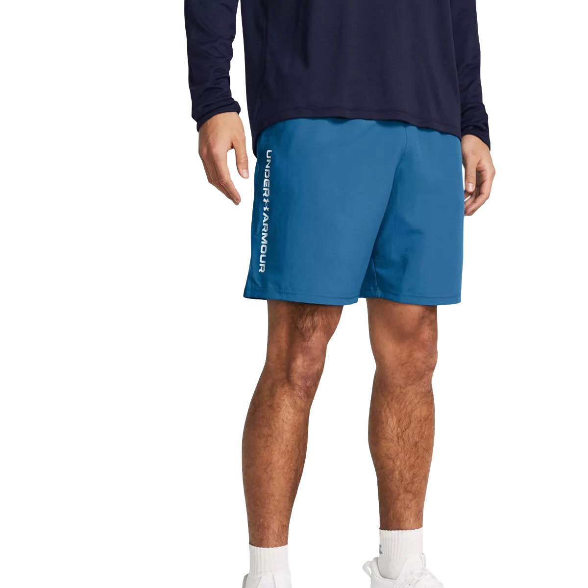 Under Armour Woven Wordmark Training Shorts - Mens - Photon Blue/White
