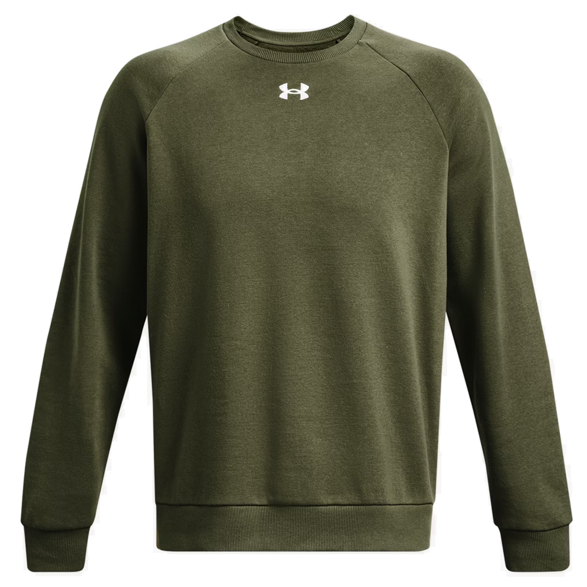 Under Armour Rival Fleece Crew - Mens - Marine OD Green/White