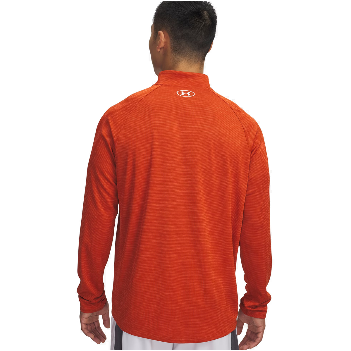 Under Armour Tech Textured 1/2 Zip Training Top - Mens - Orange Base/White