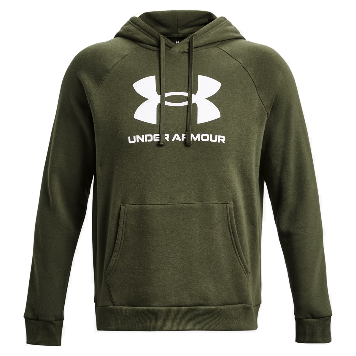 Under Armour Rival Fleece Logo Hoodie - Mens - Marine OD Green/White