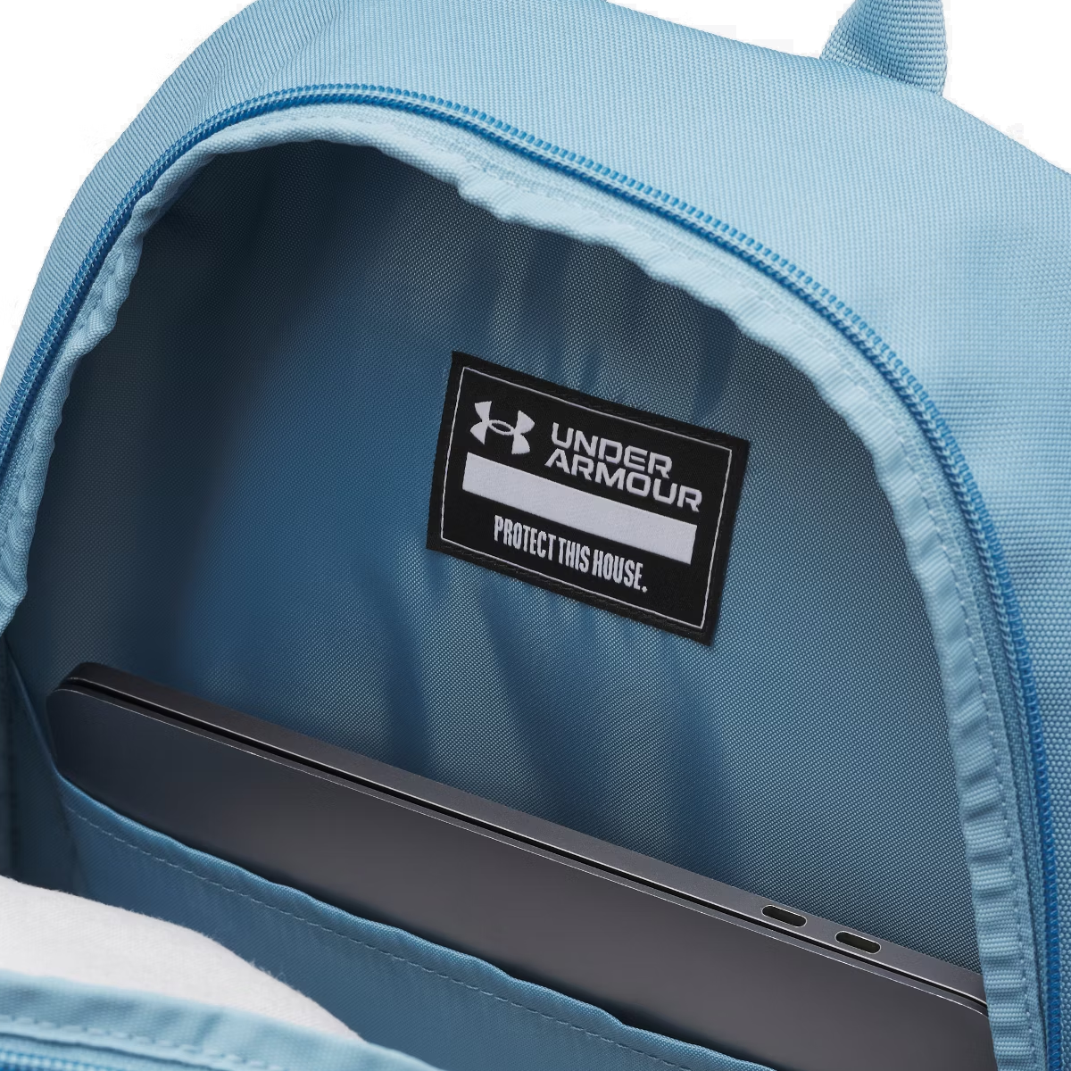 Under Armour Hustle Lite Backpack - Blue Smoke/White