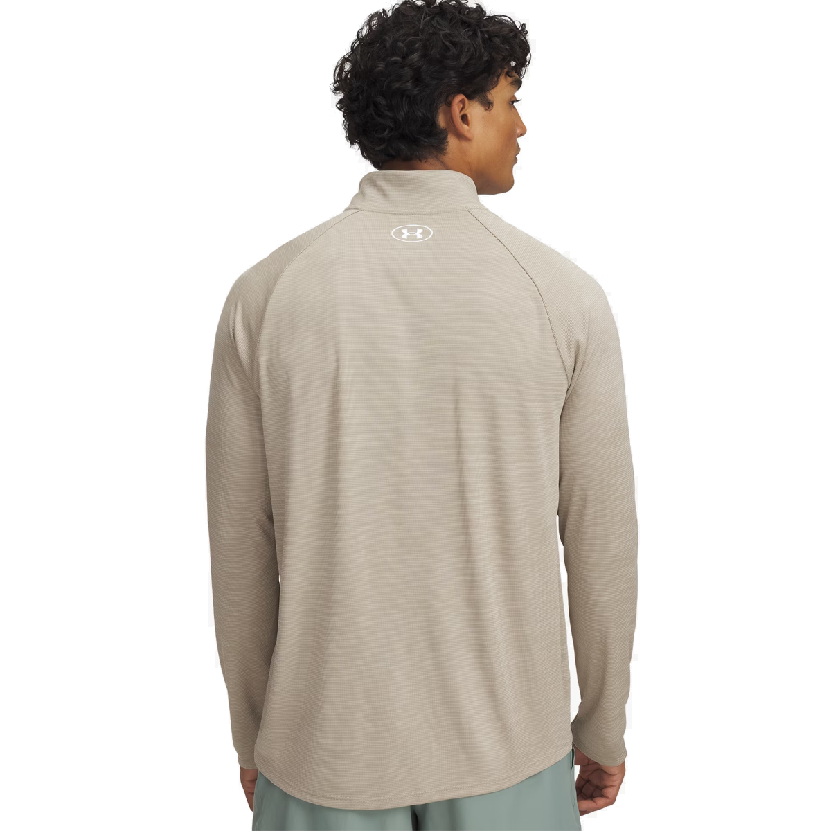 Under Armour Tech Textured 1/2 Zip Training Top - Mens - City Khaki/White