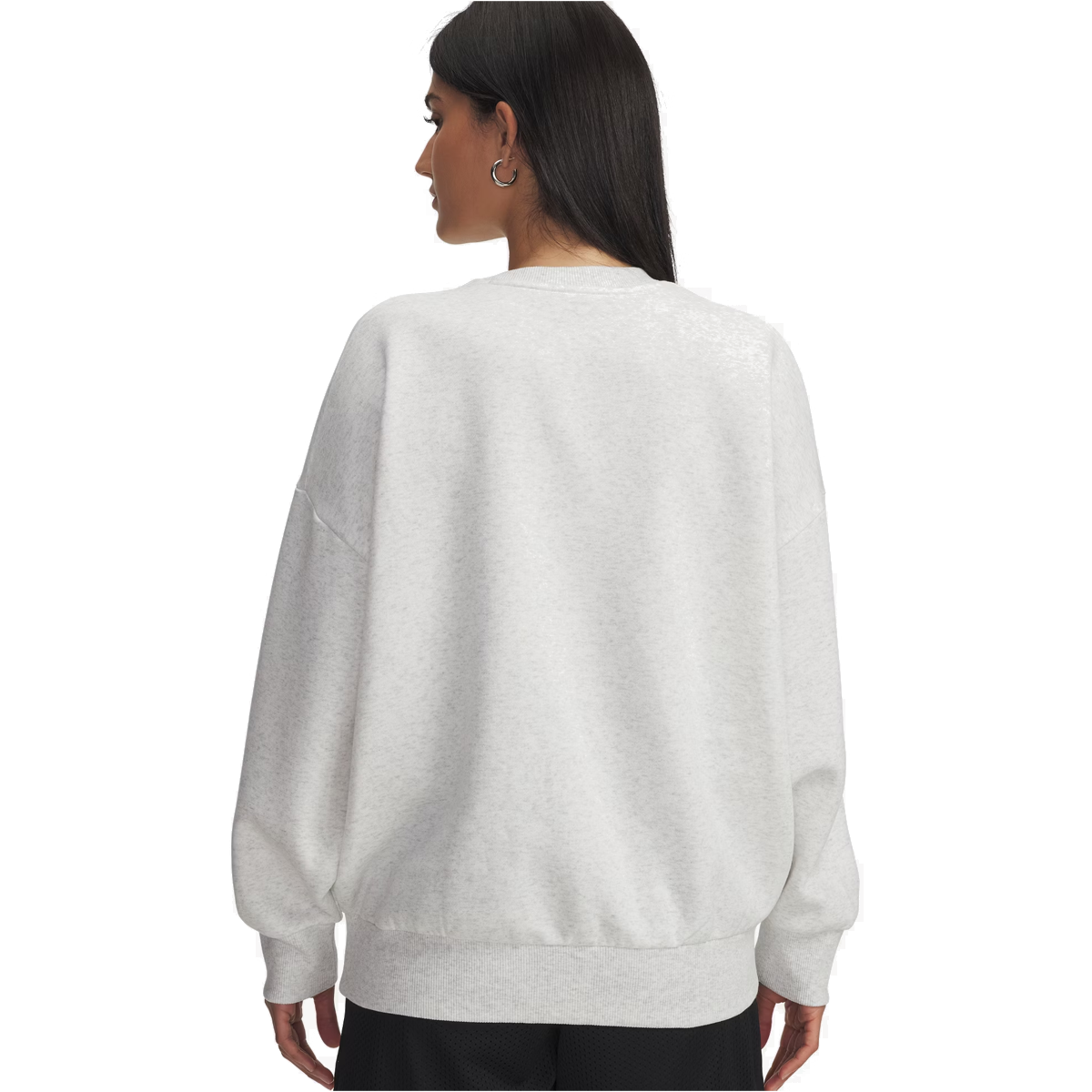 Under Armour Rival Fleece Oversized Crew - Womens - Distant Gray/White