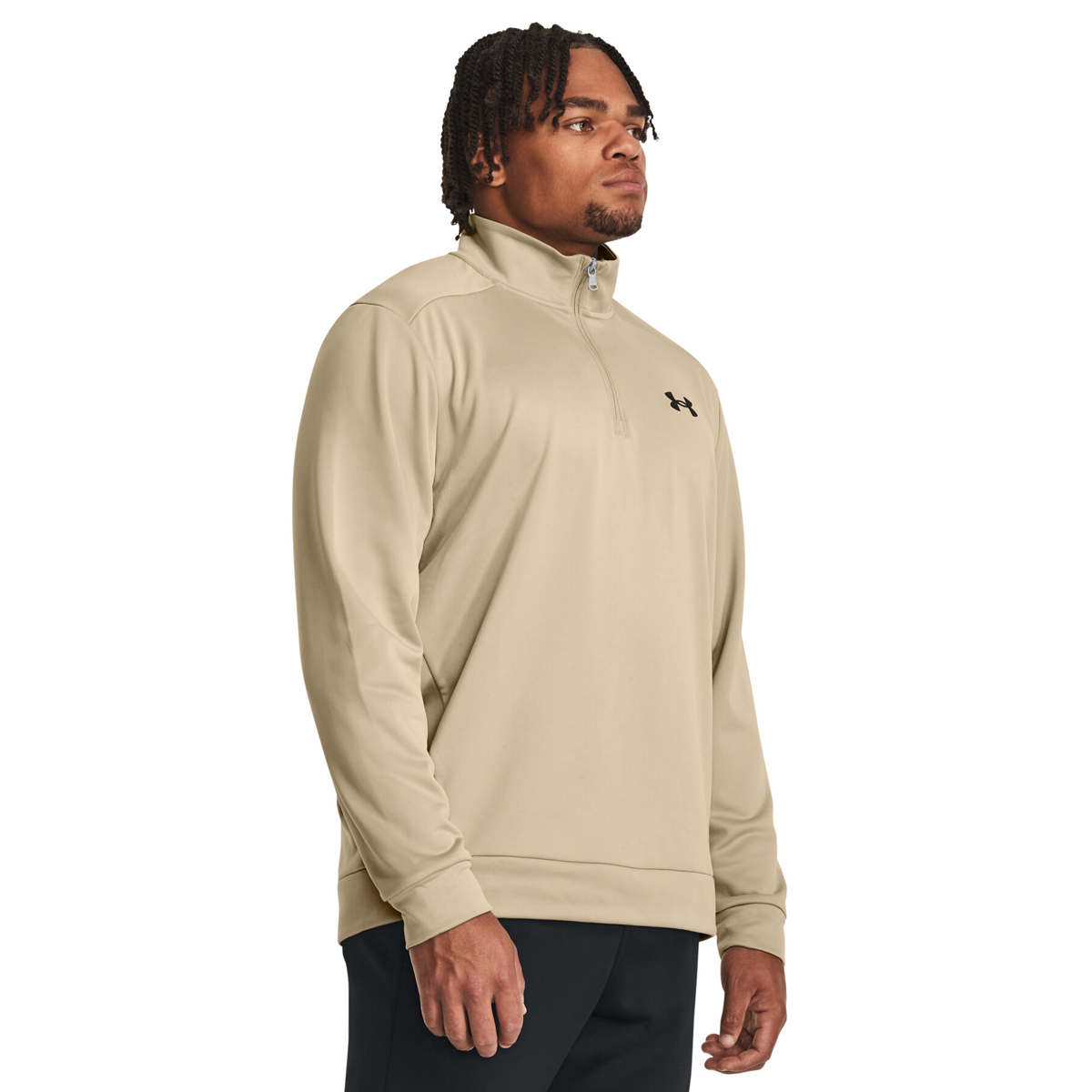 Under Armour Fleece 1/4 Zip Training Top - Mens - City Khaki/Black