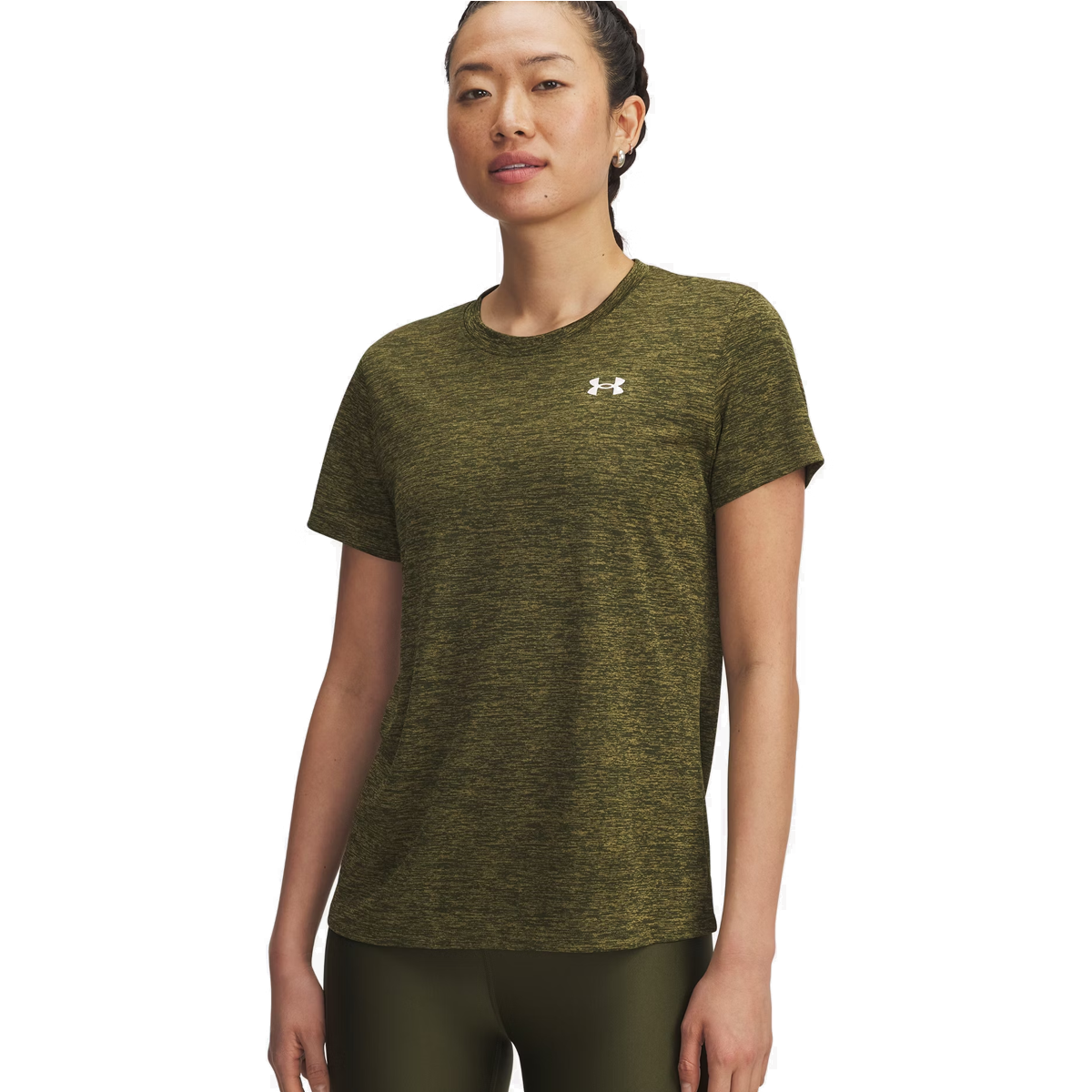 Under Armour Tech Twist Short Sleeve Tee - Womens - Green/White