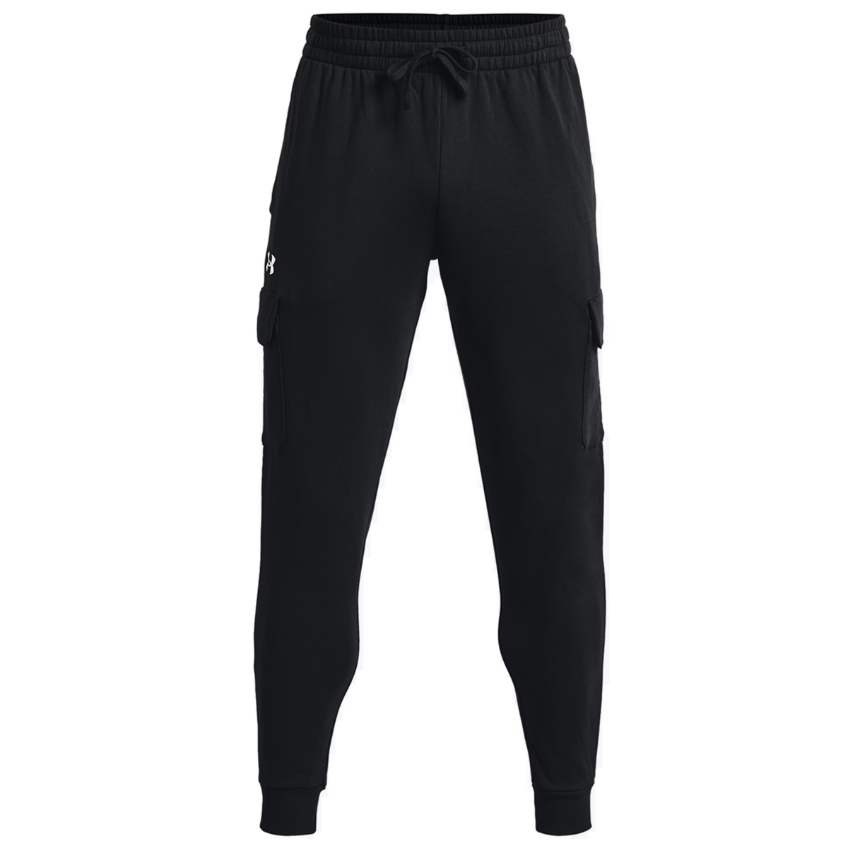 Under Armour Rival Fleece Cargo Joggers - Mens - Black/White