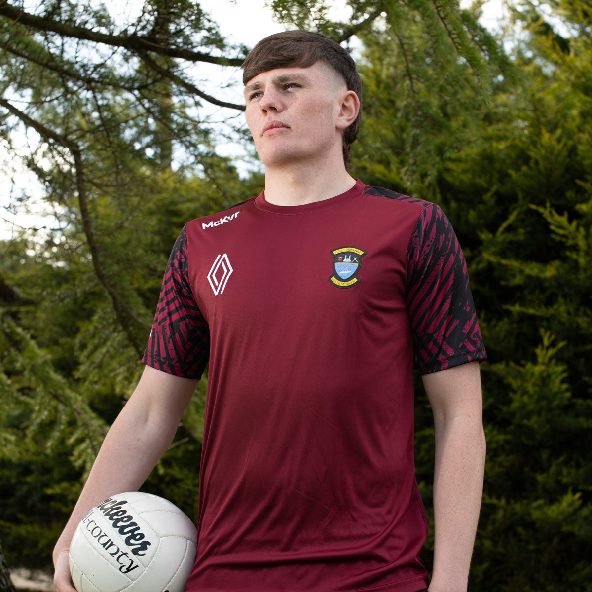 McKvr Westmeath GAA Official Boost Tee - Adult - Maroon/Charcoal