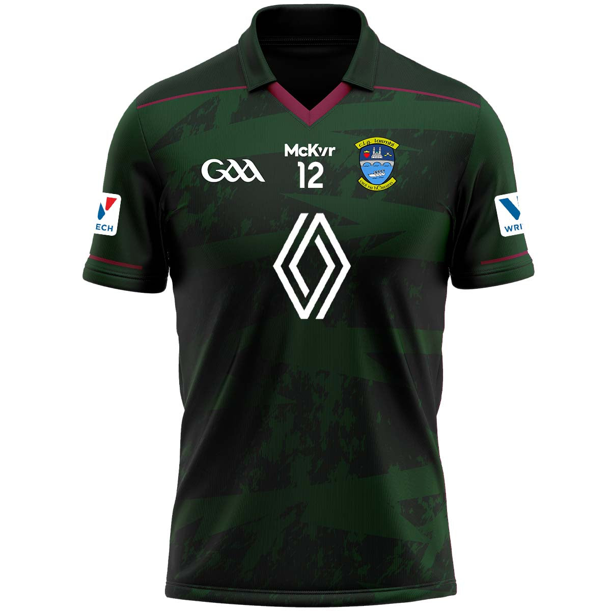 McKvr Westmeath GAA Numbered Away Jersey - Adult - Green Player Fit