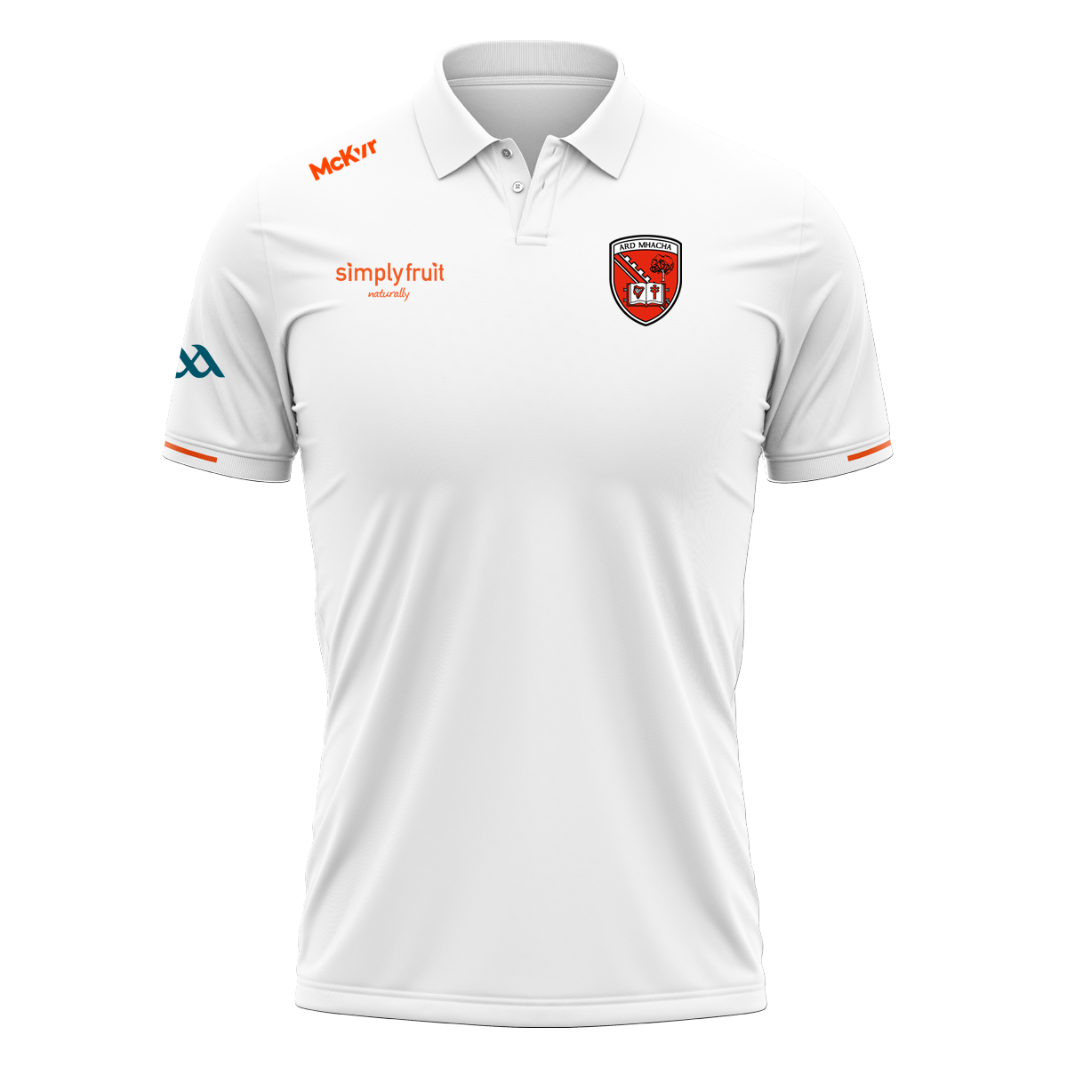 Mc Keever Armagh GAA Official Vital Polo Top - Adult - White