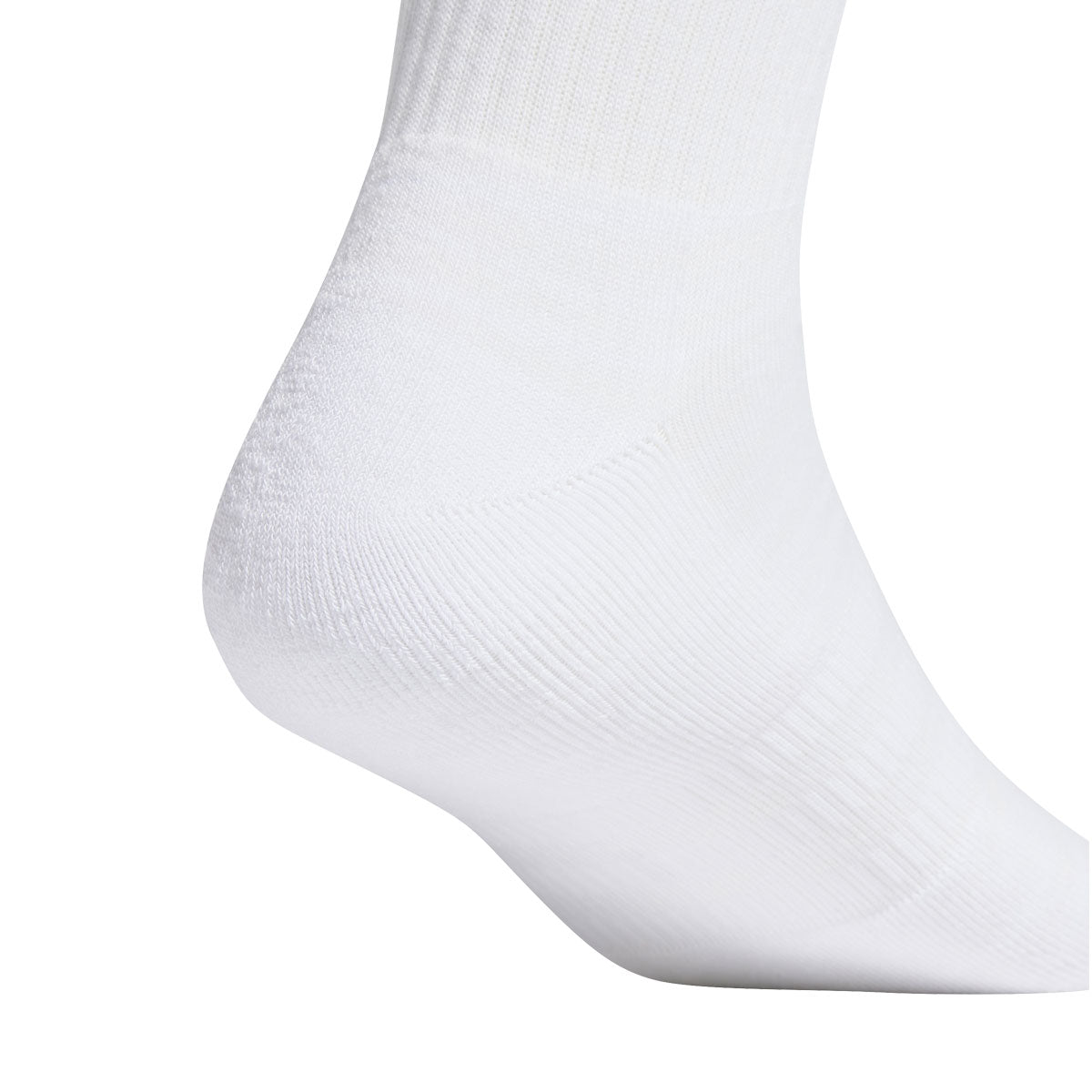 adidas 3 Pack Cushioned Crew Socks - Adult - White/Black