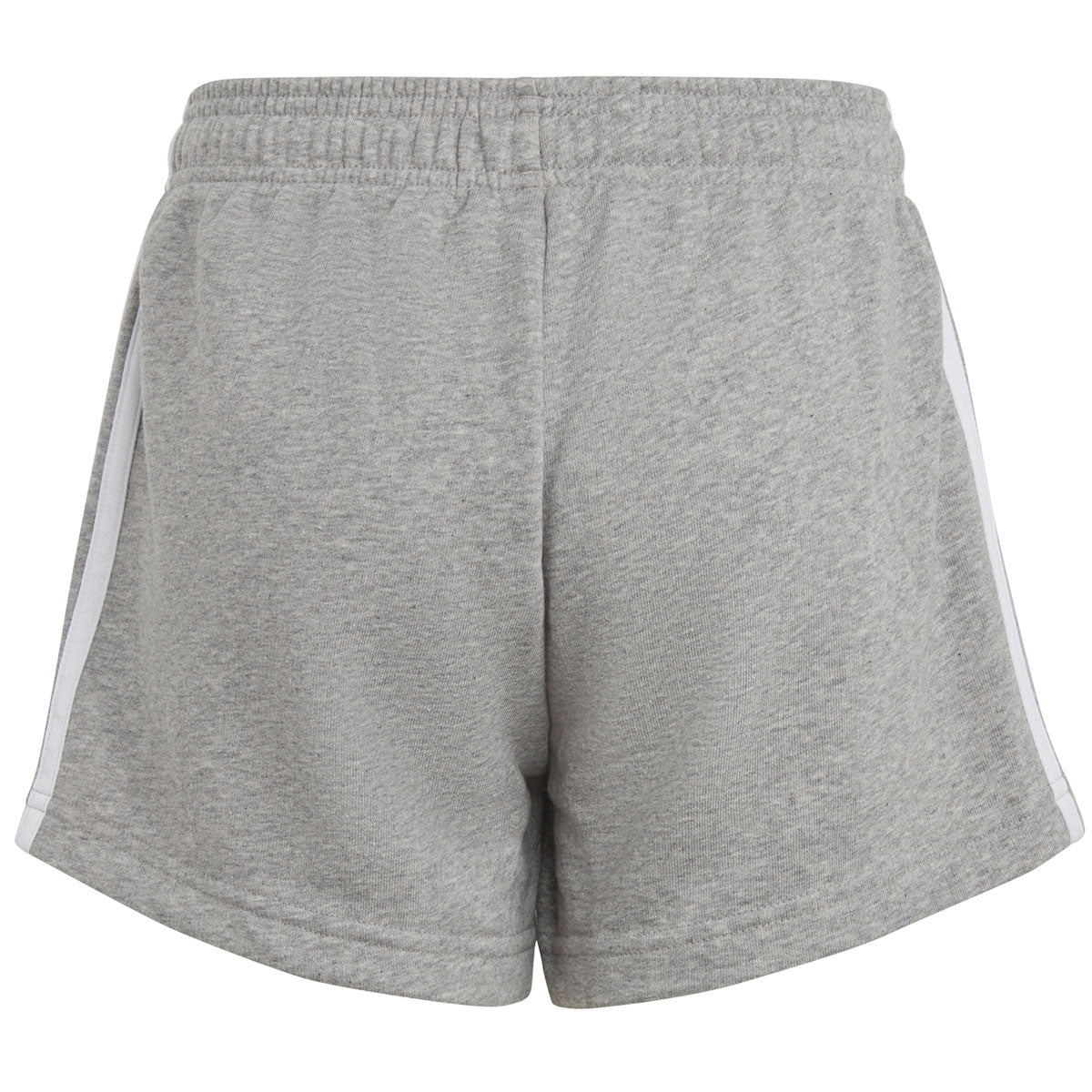adidas 3 Stripe Shorts - Girls - Grey/White