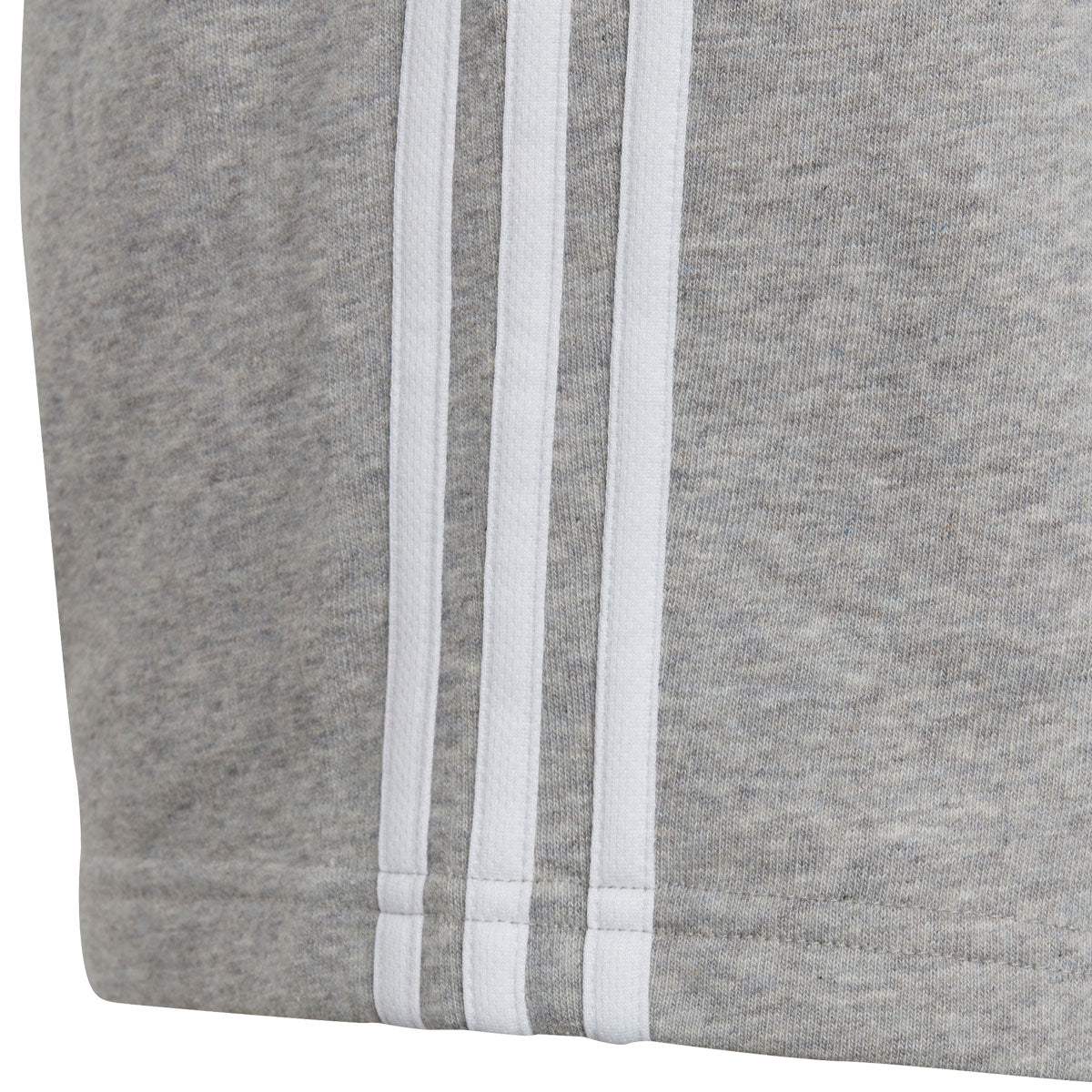 adidas 3 Stripe Shorts - Girls - Grey/White