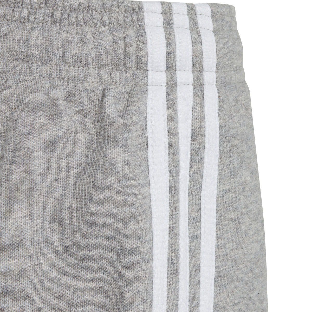 adidas 3 Stripe Shorts - Girls - Grey/White