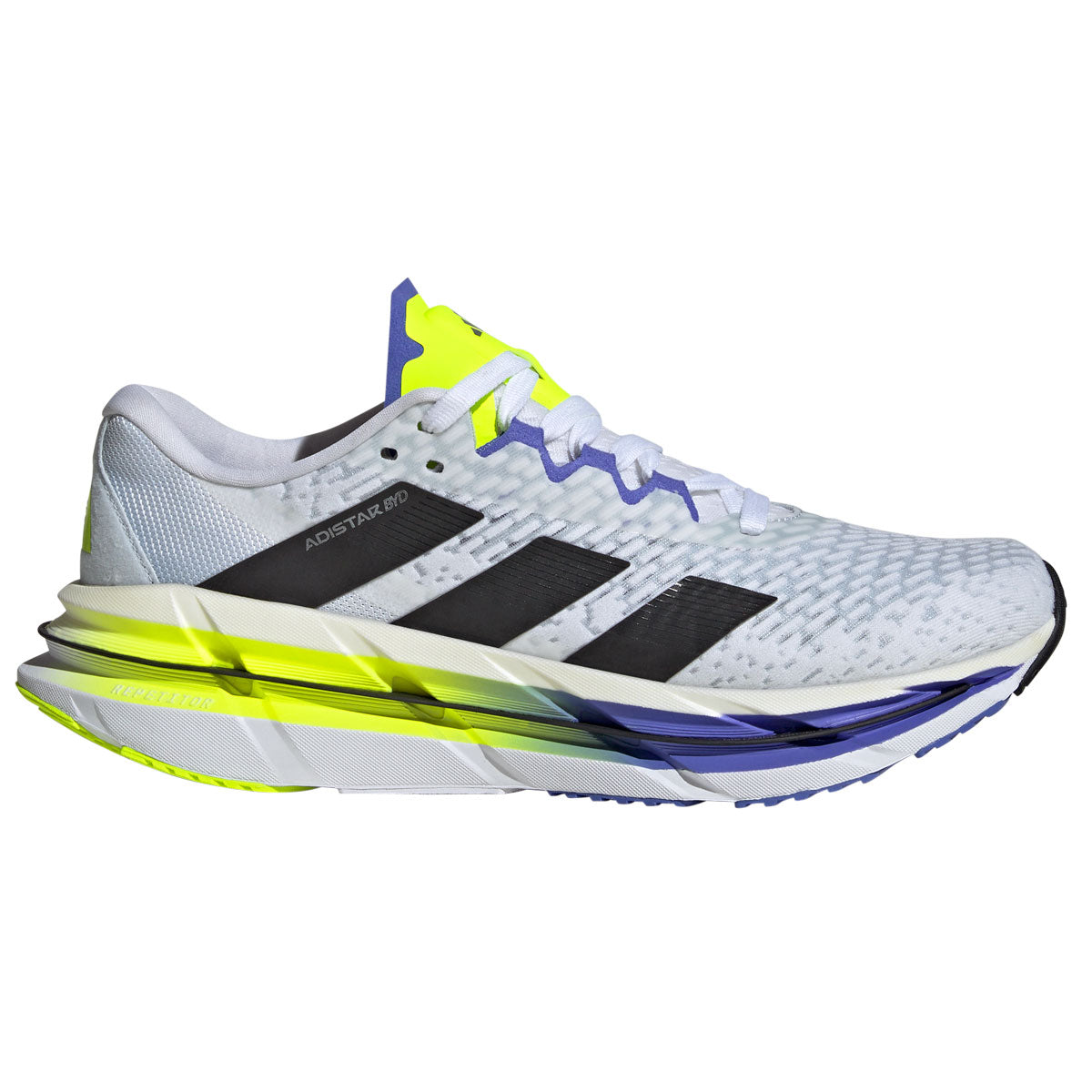 adidas Adistar BYD Running Shoes - Mens - White/Black/Lemon