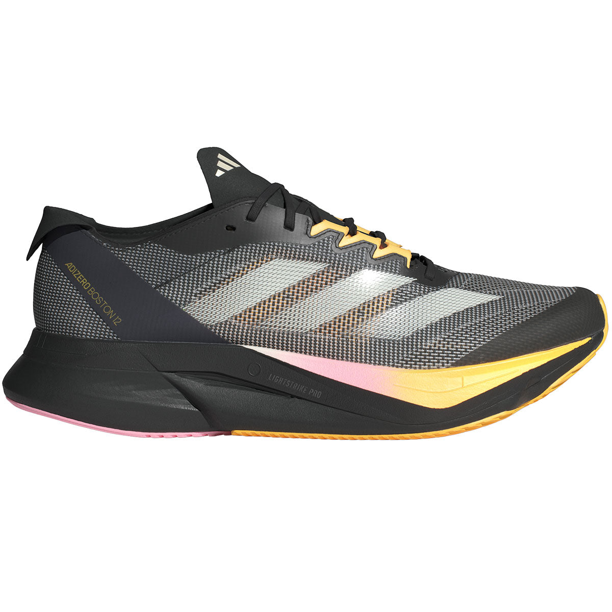 adidas Adizero Boston 12 Running Shoes - Mens - Black/Metalic/Spark